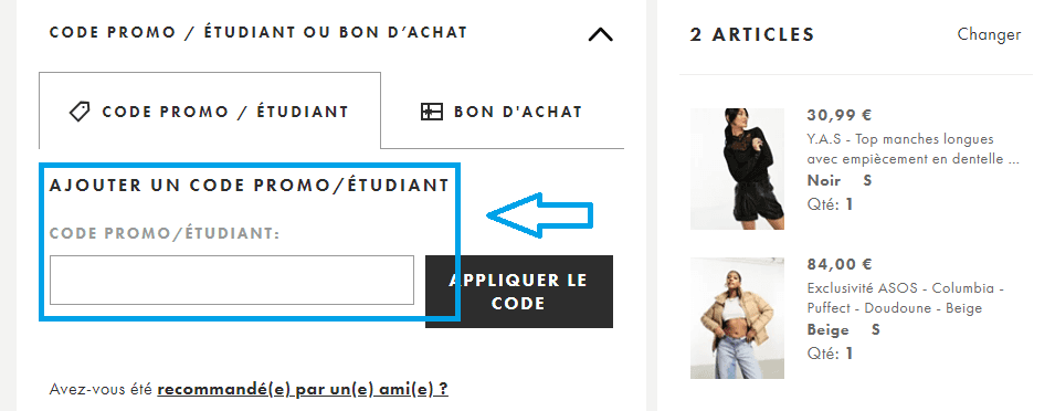 code promo asos valide