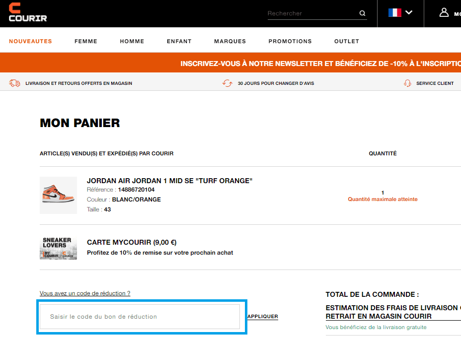 Comment utiliser un code promo Courir valide ?