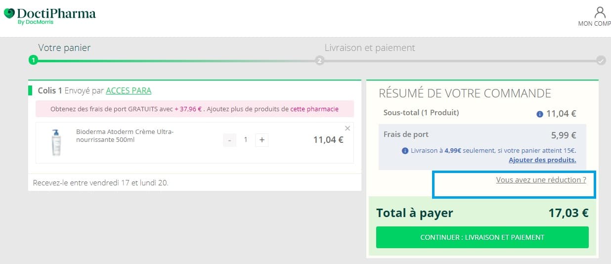 Comment utiliser un code promo Doctipharma valide ?