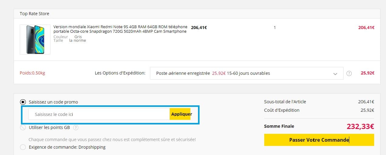 Où mettre un code promo Gearbest valide ?