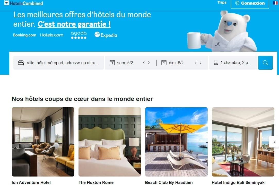 Comment réserver un hôtel via Hotels Combined ?