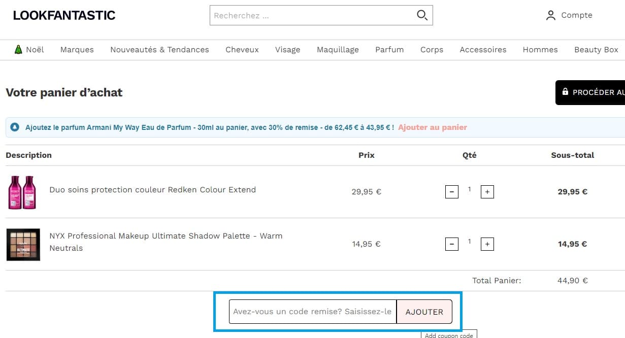 Comment utiliser un code promo Lookfantastic valide ?