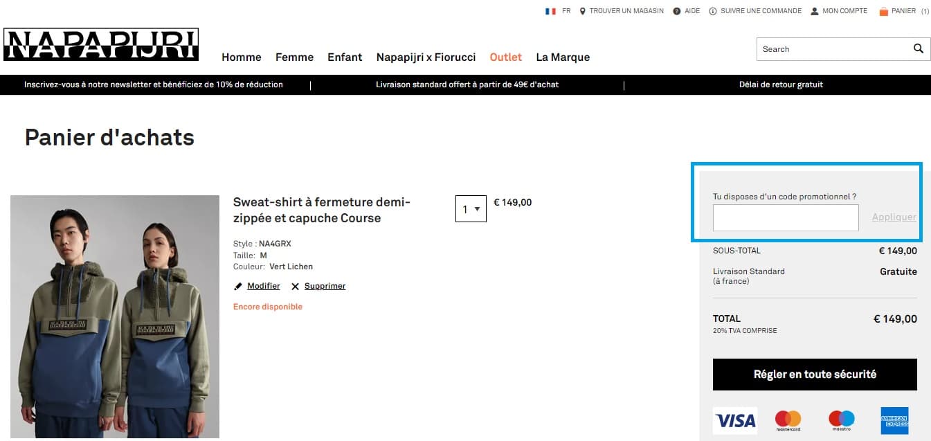 Comment utiliser un code promo Napapijiri valide ?