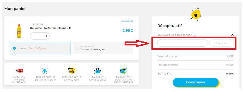 Où mettre mon code promo Picwictoys ?