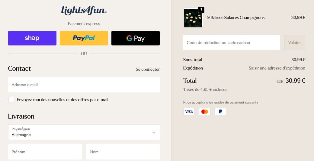 Code promo Lights4fun