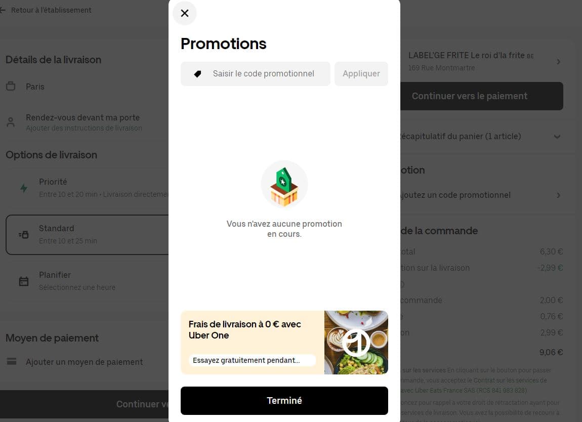 code promo Uber Eats