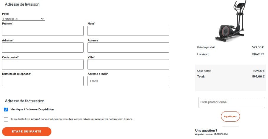 Code promo Proform Fitness