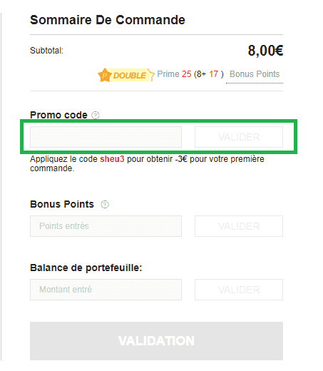 Où mettre un code promo Shein ?