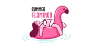 logo Summer flamingo