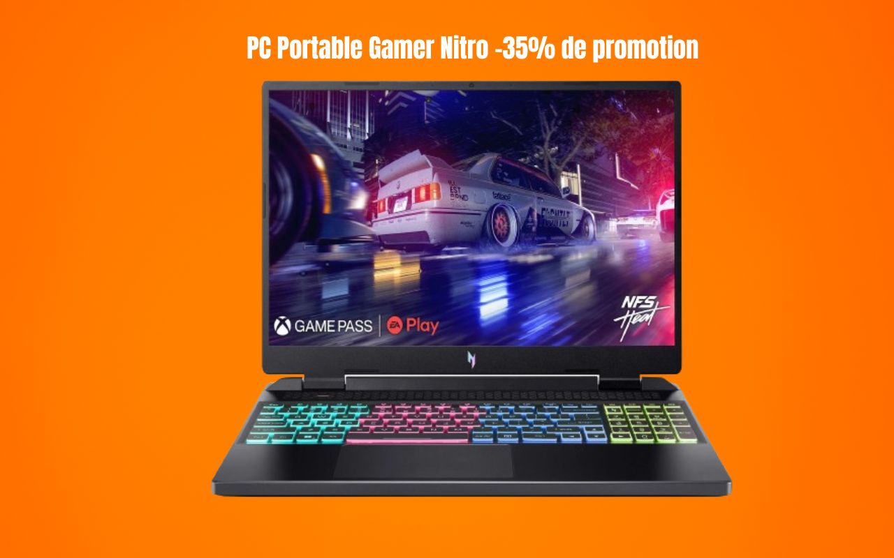 PC Gamer portable Acer NITRO RTX 4070 en promo -35% chez Grosbill une offre  à ne pas rater