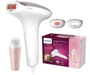 Philips Lumea Advanced IPL BRI922/00 Appareil d'épilation avec 2 accessoires pour visage et corps et brosse nettoyante visage VisaPure mini