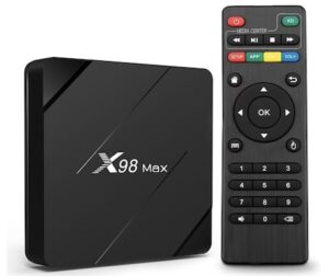 Puersit Android TV Box, X96Mini Aggiorna a X98Max TV Box WiFI 2GB/ 16GB avec Allwinner H313, Android Box 10.0 Supports 4K HD con Chipset Quad-core