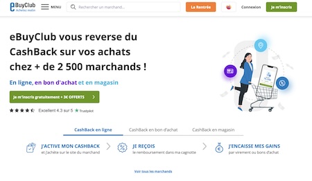 Ebuyclub site Cashback et codes promo