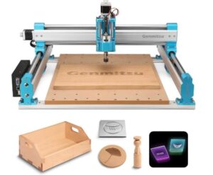 Genmitsu Machine CNC 4040-PRO pour bois acrylique MDF nylon sculpté, CNC fraiseuse avec contrôle GRBL et 3 axes, surface de travail 400 x 400 x 84 mm