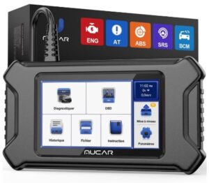 ANCEL FX2000 OBD2 Scanner Outil D'analyse Auto Multi-Marques, Valise Diagnostic Auto pour Moteur Transmission ABS SRS Lecteur, OBDII Diagnostic Français pour Codes D’Erreur avec Carte TF 16GB