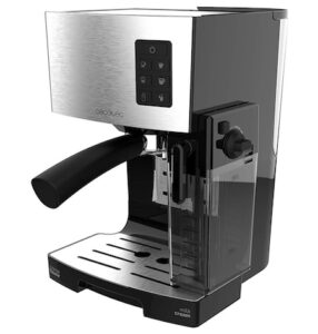 Cecotec Machine à café Express Semi-Automatique Power Instant-ccino 20. Réservoir de lait, Cappuccino en une Seule Étape, 20Bars de Pression et Thermoblock, Inox, 1450W.