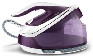 Philips PerfectCare Compact Plus Centrale Vapeur - 2400W, 450 G, Pression De 6,5 Bars, Technologie OptimalTEMP, Réservoir De 1,5 L, Violet/Blanc (GC7933/30)