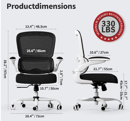 dimensions chaise ergonomique tralt