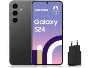 Samsung Galaxy S24, Smartphone Android 5G, 128 Go, Chargeur secteur rapide 25W inclus [Exclusivité Amazon], Smartphone déverrouillé, Noir, Version FR